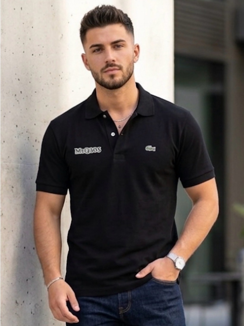 Lacoste Black Men’s Short-Sleeve Polo Shirt